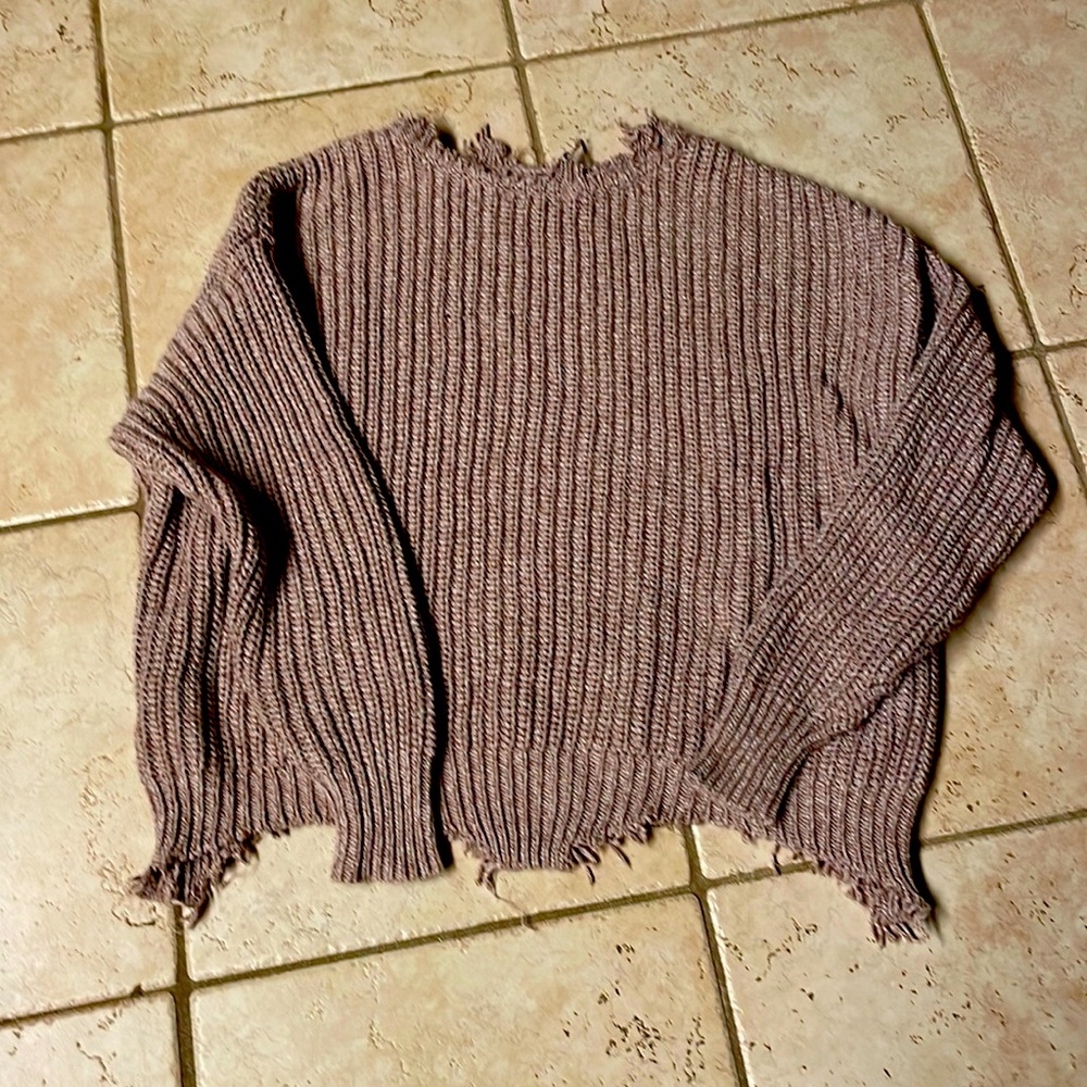 Ragged edged sweater